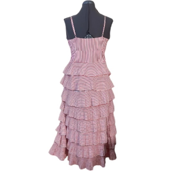 Chapter Stripes Tiered Ruffle Dress with Cut Out Size Medium - Picture 2 of 16